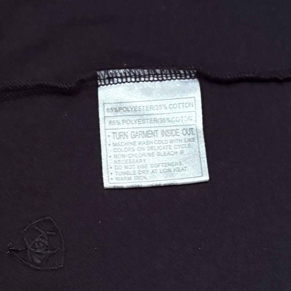 ARIAT Black Western Knit Shirt with Studded  & Embroidered Design XXL - Picture 6 of 9